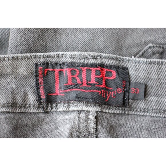TRIPP NYC Mens 33 x 32 Punk Rock Skinny Jeans Q1087 - Picture 5 of 7